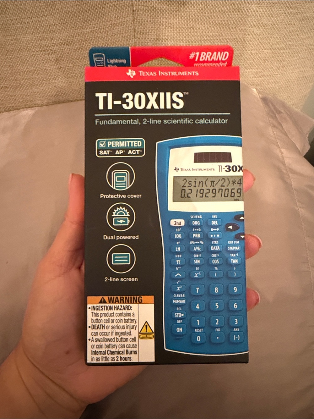Texas Instruments TI-30XIIS Scientific Calculator - Blue and Black Packaging